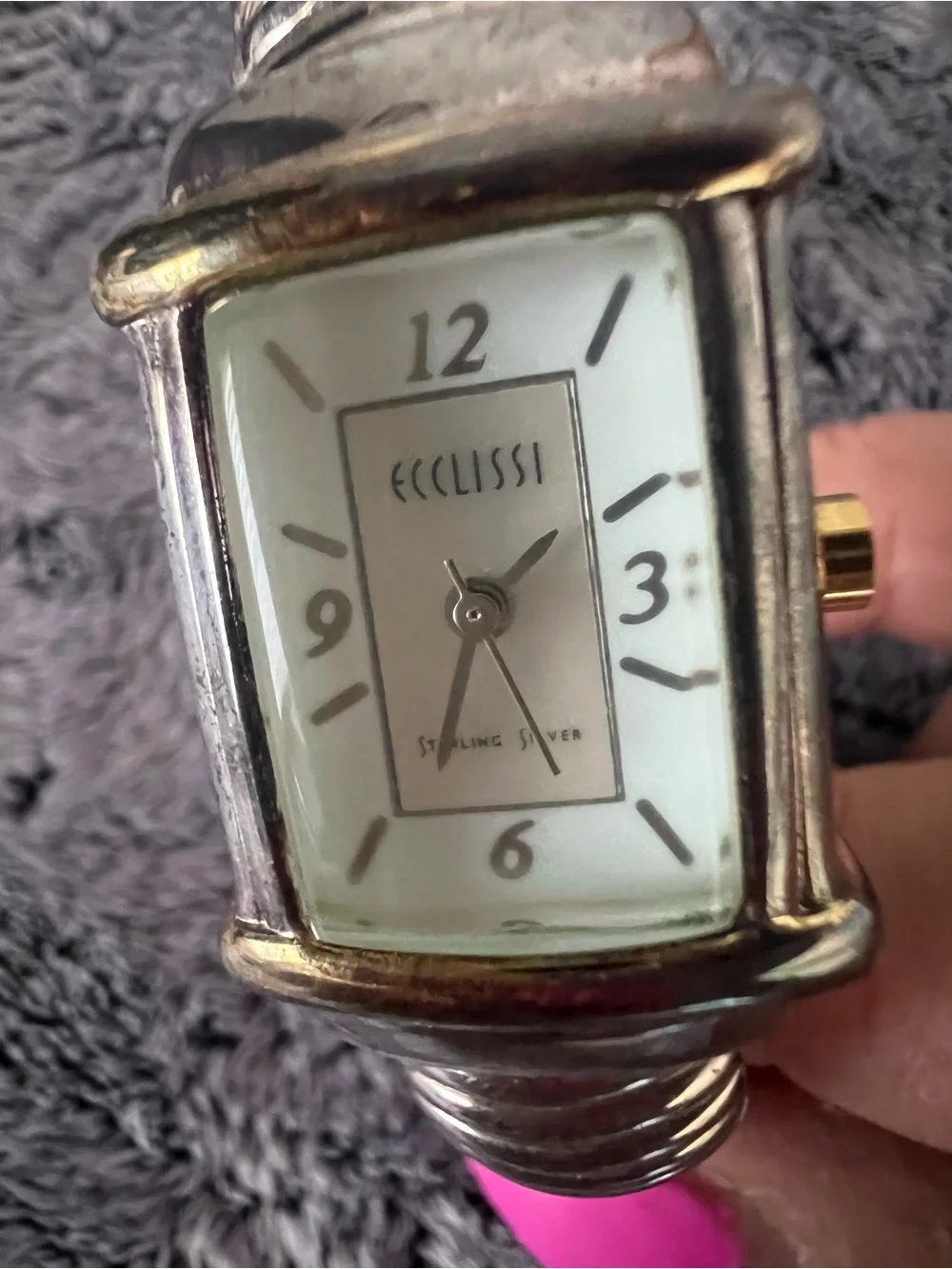 Sterling Silver Ecclissi Flexible Cuff Watch